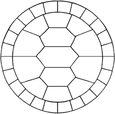 Trace with marker and color. Moon Turtle Mandalas Turtle Template Turtle Shell Turtle Shell Pattern