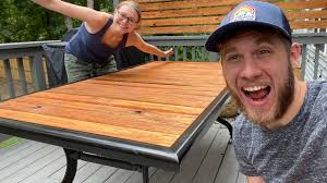 Any glass surfaces that are 3/8 inches this glass is already so hardy that it would be tough to break it. Converting Our Broken Glass Patio Table Into A Beautiful Wooden Table Youtube