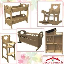 Meubles En Bois Pour Poupee Ou Animaux Lit Simple En Bois Lit Double Chaise Haute Lit A Bascule R Maison De Poupee En Carton Maison En Carton Meuble Jouet
