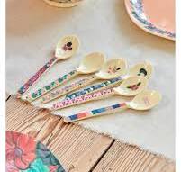 Rice Melamine Teaspoon with A New York Minute Print Set of 6