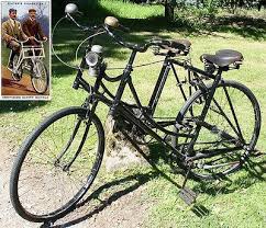 1910s Sociable Side By Side Tandem Ready To Ride Vintage Antique Bicycle Bike Bicycle Raleigh Bicycle Antique Bicycles