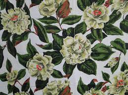 Vintage Magnolias Printed Cotton Etsy Cotton Fabric