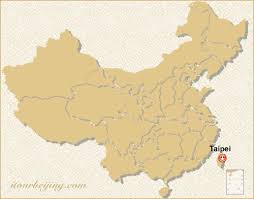 This map shows a combination of political and physical features. Taipei Location Map