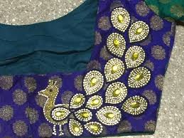 Peacock Design Blouse How To Make Designer Blouse At Home Youtube Maggam Work Blouse Designs Patch Work Blouse Designs Maggam Work Designs