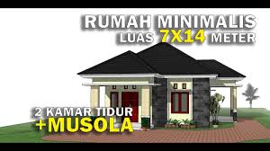 Desain teras rumah minimalis type 45. Rumah Minimalis Luas 7x14 Dengan 2 Kamar Tidur Youtube