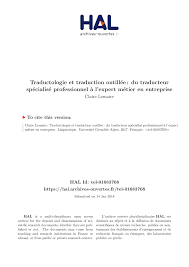→ he has held the defence portfolio since the first free elections in 1990. Pdf Traductologie Et Traduction Outillee Du Traducteur Specialise Professionnel A L Expert Metier En Entreprise