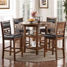 Farm table bench height counter farmhouse square kitchen. New Classic Gia 466121360 Contemporary 5 Piece Counter Height Dining Table And Chair Set With Table Storage Beck S Furniture Pub Table And Stool Sets