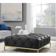 Search for ottoman coffee table with us Giovanna Navy Tufted Velvet Chesterfield Square Ottoman Size Xl Id 22202701397