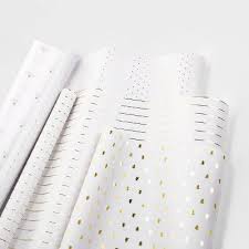 Birthday Black And White Wrapping Paper Gift Wrap Trio Gold And White Sugar Paper Gold Wrapping Paper Gift Wrapping Sugar Paper
