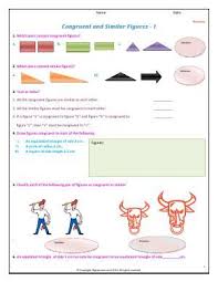 Worksheet Congruent And Similar Figures I Learn About The Similarity And Congruence Look At The Pair Of Math Methods Teaching Related Middle School Math