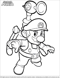 Mario's dress would be a combination of red and blue. Super Mario Brothers Free Coloring Printable Coloring Library