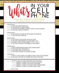 What S In Your Cell Phone Download Black Red And Gold Glitter Bridal Shower Diy Wedding Shower Game Wedding Shower Games Diy Shower Bridal Shower Diy