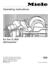 Check spelling or type a new query. Miele Dishwasher Manual G868l Manualzz