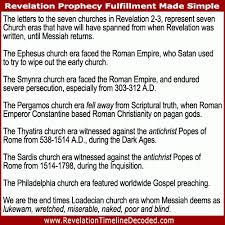 The Seven Churches Of Revelation 2 And 3 Are 7 Historical
