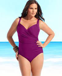 Showcasing Graceful Lines And Sleek Sophistication This Plus Size Swimsuit By Miraclesuit Sanibel Whittles Yo Plus Size Swimsuits Plus Size Swimwear Plus Size