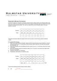 Decimal To Binary Conversion