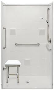 Wheelchair shower base featured on alibaba.com are esthetically appealing and complement the bathroom to give it an elegant look. Four Piece 48 In X 37 In Wheelchair Accessible Shower