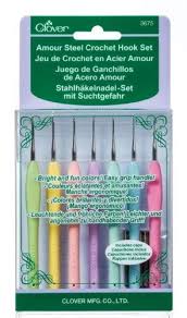 clover amour steel crochet hook set