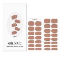 OEM Gel Nail Strips ODM Gel Nail Wraps, Glossy Brown Nail ...