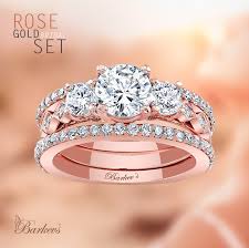 Barkev S Rose Gold Bridal Set 7973s2p Barkev S Rose Gold Engagement Set Wedding Rings Rose Gold Engagement Sets