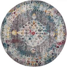 Rugs that work indoors and outdoors. 8 Round Bohemian Outdoor Rugs Rugs The Home Depot