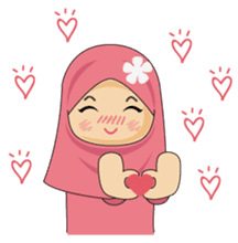 Gambar ini cocok untuk foto profil wa atau fb kalian yang sudah menikah. Ameena By Alwaris Darakai Sticker Set Islamic Cartoon Stickers