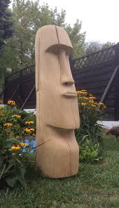 Moai Chainsaw Carvings Schnaitmann Schnaitmann Sven Schnaitmann Chainsawcarvingsschnaitmann Chainsaw Carving Holzschnitzmuster Holzschnitzkunst Schnitzen
