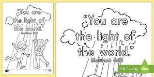 It's one part of our series of illustrations for each individual book of the bible. Matthew 5 14 Coloring Page Teacher Made