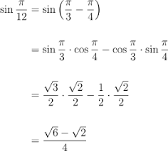 Sinus (sin), cosinus (cos), tangens (tg), cotangens (ctg) kątów o mierze 0, 30, 45, 60, 90 stopni. Formule Trigonometrice Pentru Operatii Matematice