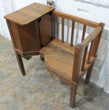 Antique Vintage Mission Oak Arts Crafts Telephone Seat Stand Gossip Bench Gossip Bench Vintage Telephone Table Furniture