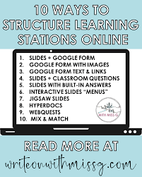 How To Structure Learning Stations Online Write On With Miss G In 2020 Learning Stations Online Teaching Resources Teaching Technology