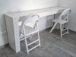 Use this sophisticated accent table as a console table behind a sofa, in an entryway, or as a hallway table. Double It Malm Console Becomes A 10 People Table Ikea Hackers
