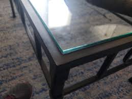So if you're looking for a glossy modern coffee table, consider a piece like this! After Finally Replacing The Glass In My Coffee Table After Living With It Cracked And Taped Back Together For Over 2 Years The Glass Shop Cut It 1 8 Too Long On Both