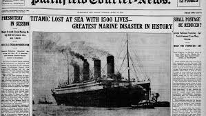 the titanic struck an iceberg off