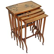 louis majorelle set of nesting tables signed nancy france circa 1900 1905 art nouveau furniture nesting tables nancy france