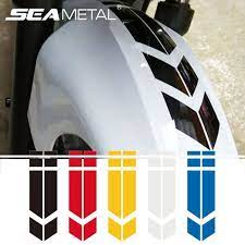 Motorcycle Fender Reflective Tape Car Warning Sticker Safety Strips Moto Bike Decals Sticker Bicycle Decoratio Motorcycle Decor Motorcycle Fender Bike Stickers