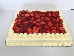 It was an absolute inevitability. 1 2 Sheet Cake With Cream Cheese Icing And Sliced Strawberries Picture Of Brown S Bakery Inc Oklahoma City Tripadvisor