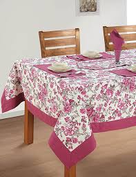 Colorful Multicolor Cotton Spring Floral Tablecloths Tables 60 X 102 Inches Deep Puce Border Click Image For M Dining Table Cloth Table Cloth Table Linens