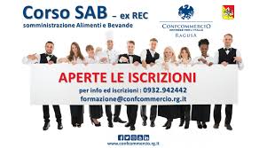 Attualmente l'apertura di un'attività di somministrazione al pubblico di alimenti e bevande è disciplinata dal d.lgs del 26 marzo 2010 n.59, dalle leggi regionali e dai regolamenti municipali, in cui vengono stabiliti tutti i parametri ed i vincoli per l'apertura di un'attività di somministrazione (bar, ristoranti,.), laboratori (forno, pasticceria, gelateria, pizza a taglio) o di vicinato (alimentari, minimarket, ecc.). Corso Sab Ex Rec Somministrazione Alimenti E Bevande Aperte Le Iscrizioni Confcommercio Imprese Per L Italia Ragusa