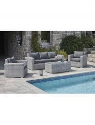 L.65 x l.65 x h.75 cm.1 table basse range coussins : Mobilier De Jardin Ozalide En Resine Tressee Salon Bas Bali