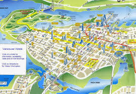 Vancouver Hotel Map Jpg 1259 875 Geografia Arquitetura