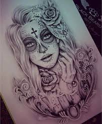 Black And White Realistic Sugar Skull Tattoo Day Of The Dead Skull Tattoo Tumblr Tattoo Designs Skull Tattoos Tattoos
