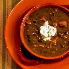 Black Bean And Sweet Potato Soup Recipe Vegetarian Black Bean And Sweet Potato Soup With Lime Recipe Sweet Potato Soup Vegetarian Recipes Soup Recipes