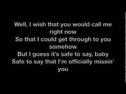 Tamia Officially Missing You Lyrics Video Youtube