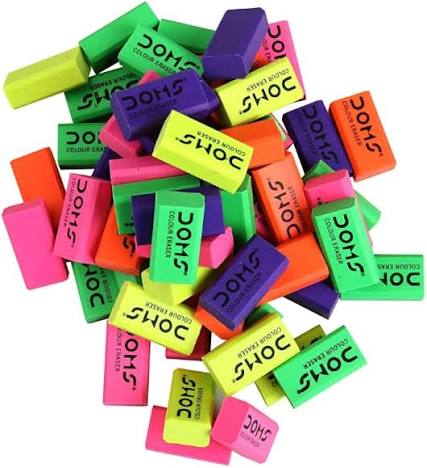 Doms 2b 5pcs dm-24309 colors eraser