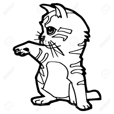 This cat was lucky to get into a gorgeous gift box. Cartoon Cat Coloring Page For Kid Isolated On White Royalty Free Cliparts Vectors And Stock Illustration Image 47667090