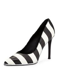 Black And White Striped Shoes Givenchy Striped Leather Pump Black White Black Pumps Pumps Striped Shoes