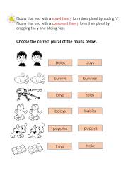 Singular And Plural Nouns Online Exercise