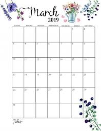 Cute March 2019 Calendar March Calendar Printable Calendar March August Calendar