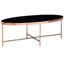 The living room isn't complete without a modern coffee table. Nancy S Athens Coffee Table Coffee Table Oval Mirrored Glass Copper Black Coffee Tables 110x56 Cm Les Plus Beaux Meubles 1 En Meubles Nancy Homestore